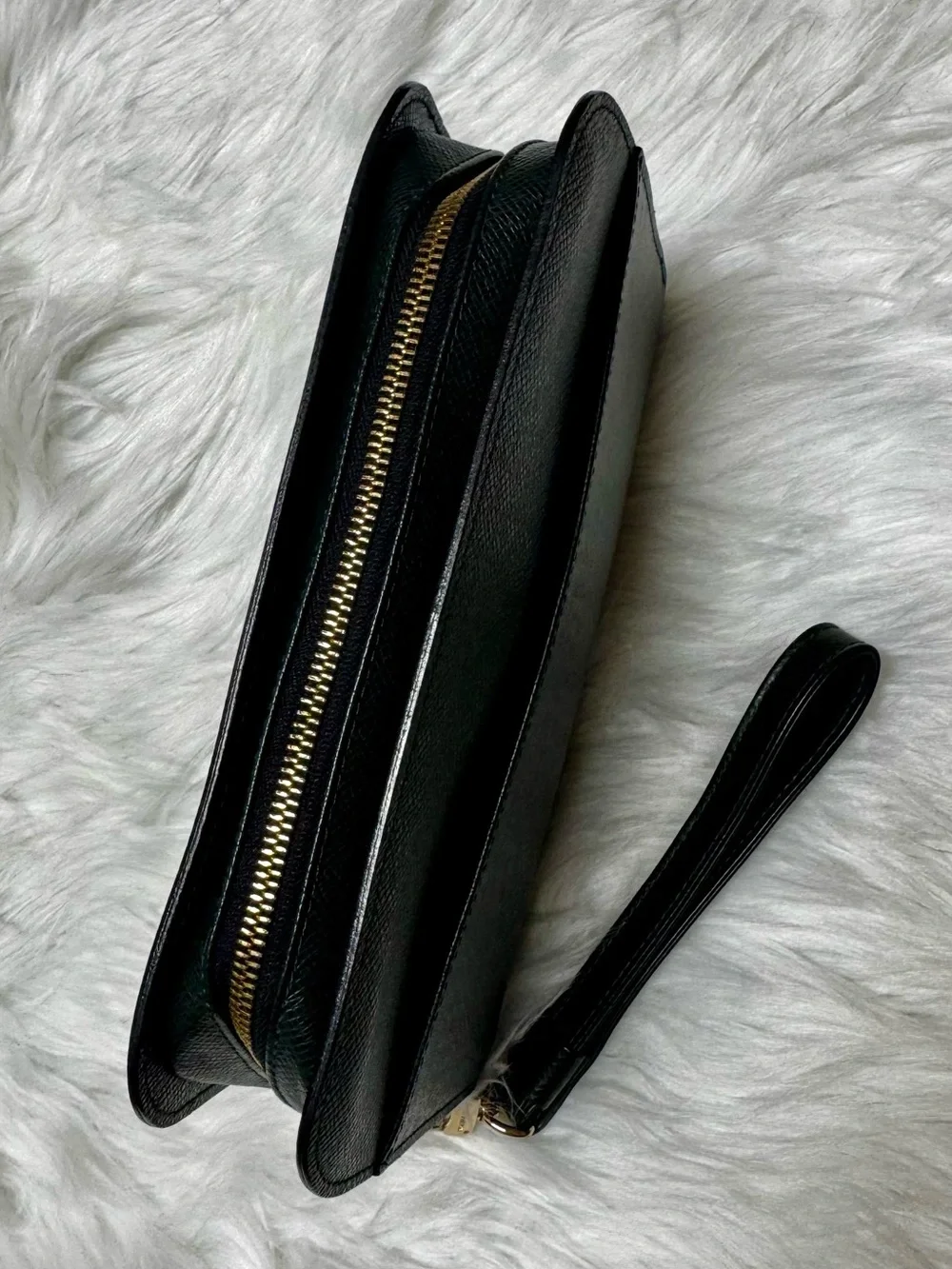 Louis Vuitton Clutch Wrist Strap Dark Green Epi Orsay + Dust Bag Unisex 9x6x2”